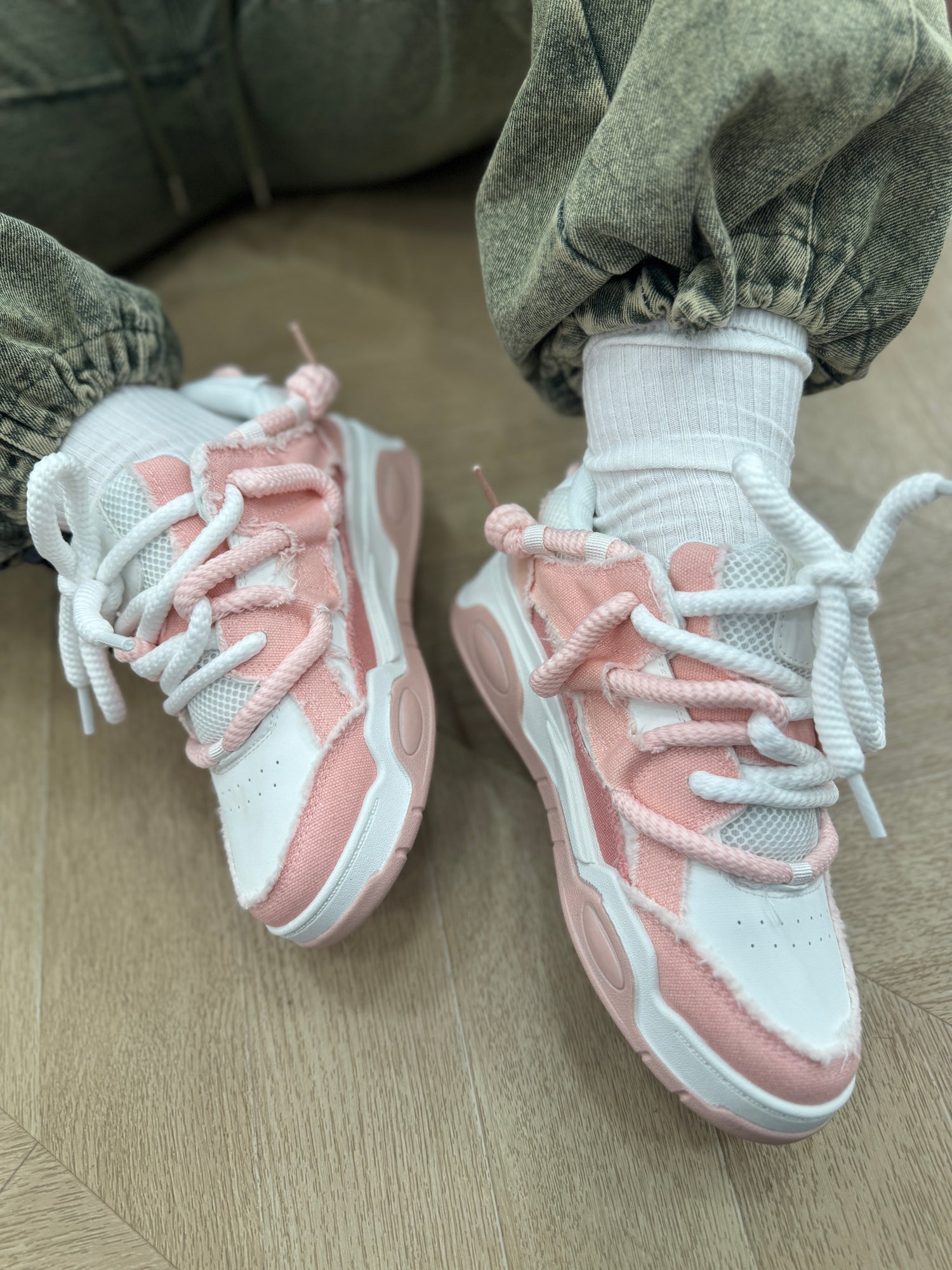 Sneakers rihanna denim rosa